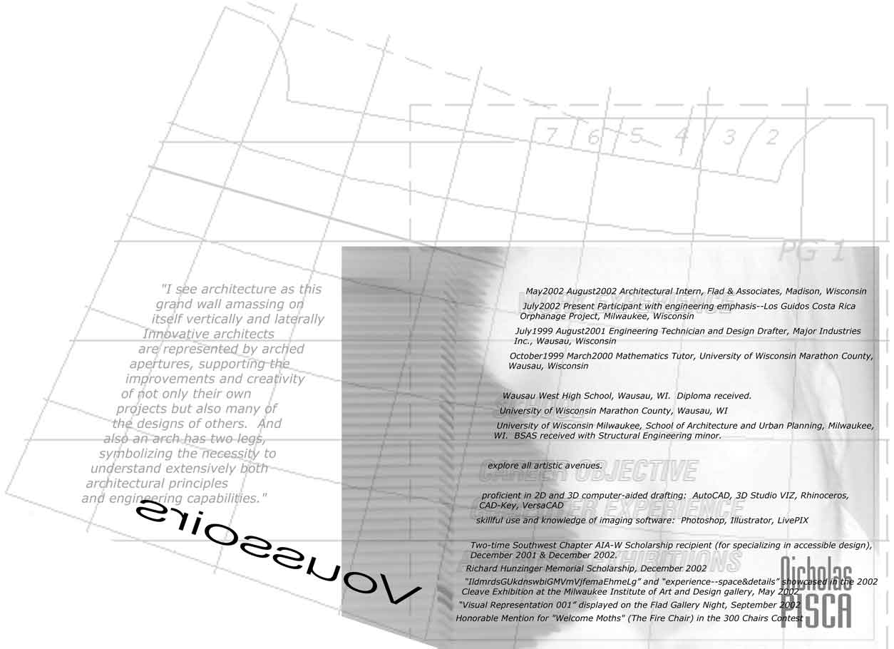 Nick Pisca Undergrad Portfolio Pages.