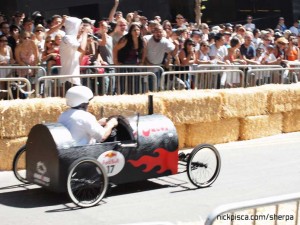 Red Bull Soap Box Image 1, downtown LA.  Photographer, Nick Pisca.
