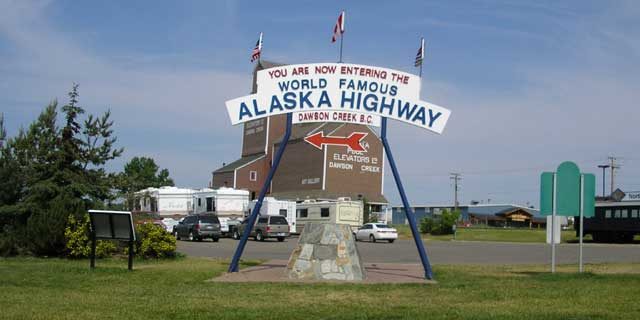Start of the Alaska Hwy in Dawson Creek