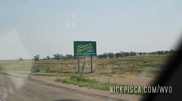 Crossing into North Dakota