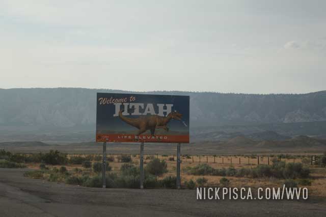 Welcome to Utah on Highway 40