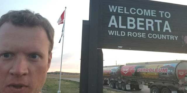 Alberta – Saskatchewan Border Crossing on the THC