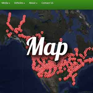 Click to see the overall map of roadtrip sites.